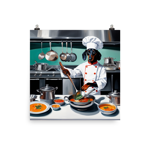 PugMug Custom Black Dachshund Poster