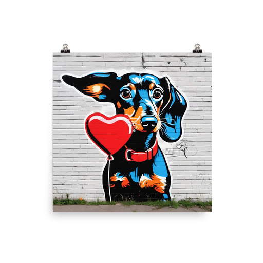 PugMug Custom Black Dachshund Poster