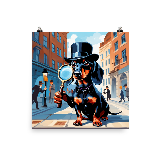 PugMug Custom Black Dachshund Poster