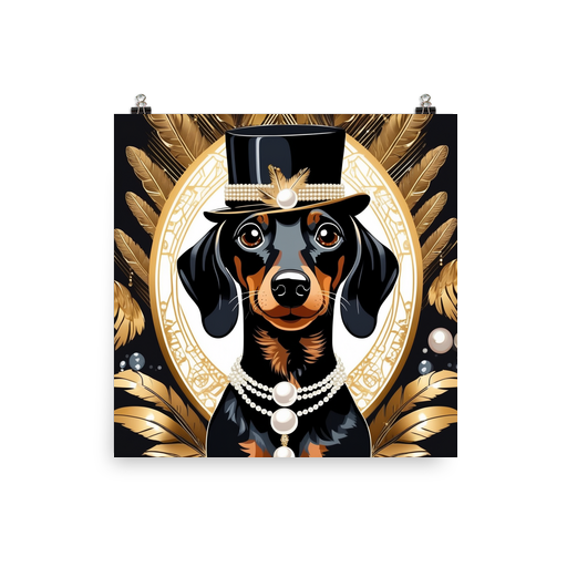 PugMug Custom Black Dachshund Poster