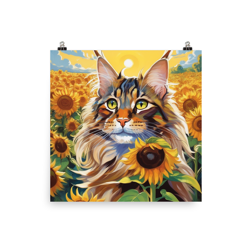 PugMug Custom Tabby Maine Coon Cat Poster