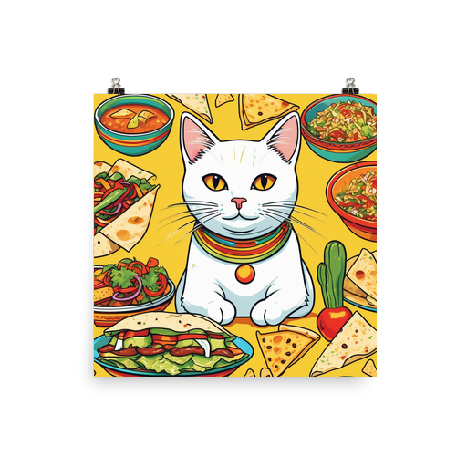 PugMug Custom White Companion Cat Poster