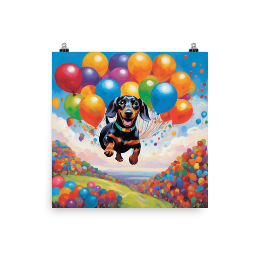 PugMug Custom Black Dachshund Poster
