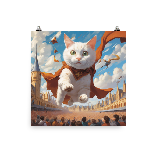 PugMug Custom White Companion Cat Poster