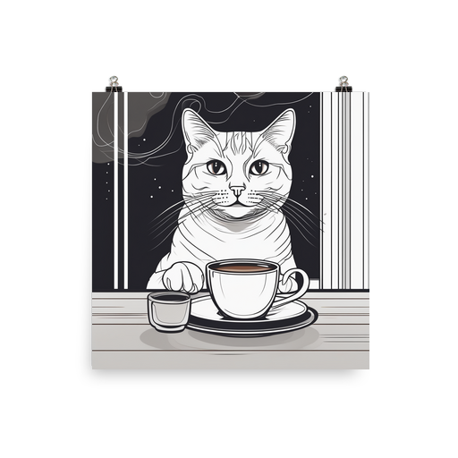 PugMug Custom White Companion Cat Poster