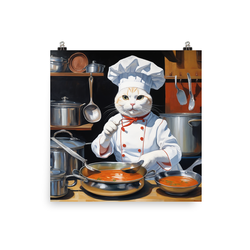 PugMug Custom White Companion Cat Poster