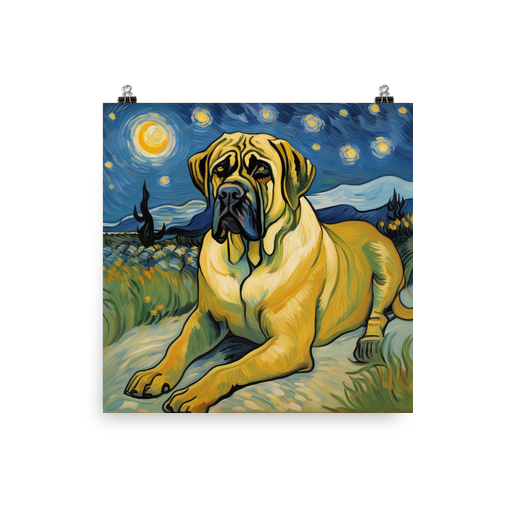PugMug Custom Mastiff Poster
