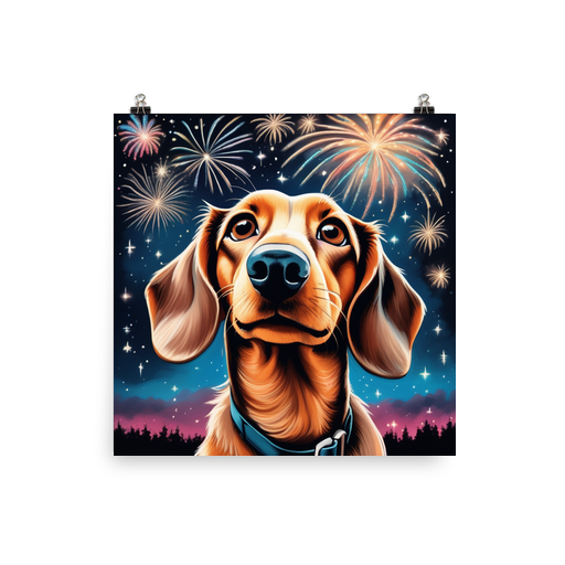 PugMug Custom Tan Dachshund Poster