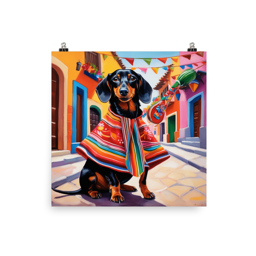 PugMug Custom Black Dachshund Poster