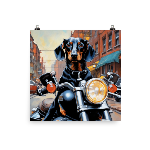 PugMug Custom Black Dachshund Poster