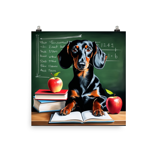 PugMug Custom Black Dachshund Poster