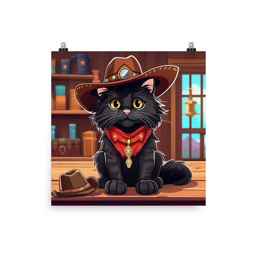 PugMug Custom Black Maine Coon Cat Poster