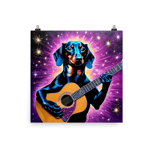 PugMug Custom Black Dachshund Poster