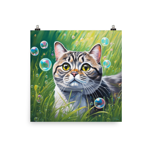 PugMug Custom Tabby Scottish Fold Cat Poster