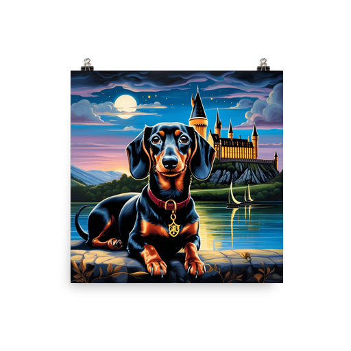 PugMug Custom Black Dachshund Poster