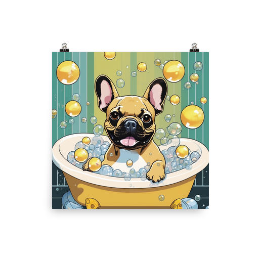 PugMug Custom Tan French Bulldog Poster