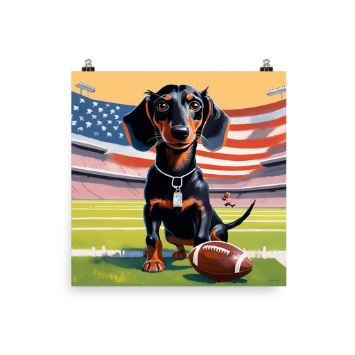 PugMug Custom Black Dachshund Poster