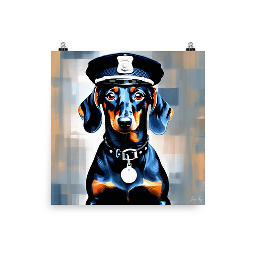 PugMug Custom Black Dachshund Poster