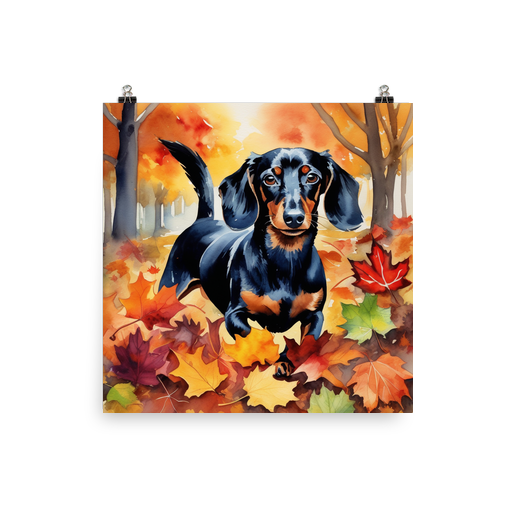 PugMug Custom Black Dachshund Poster