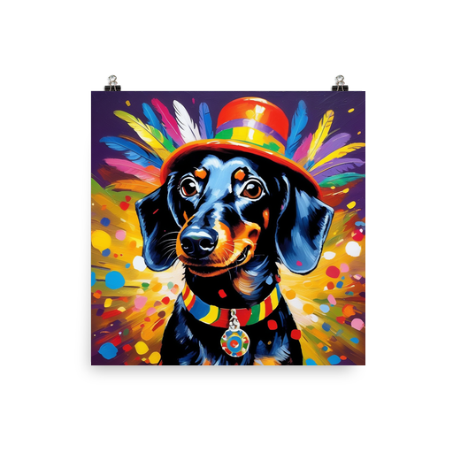 PugMug Custom Black Dachshund Poster