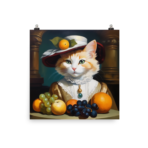 PugMug Custom White Companion Cat Poster