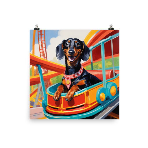 PugMug Custom Black Dachshund Poster