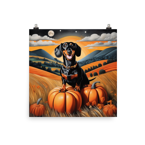 PugMug Custom Black Dachshund Poster