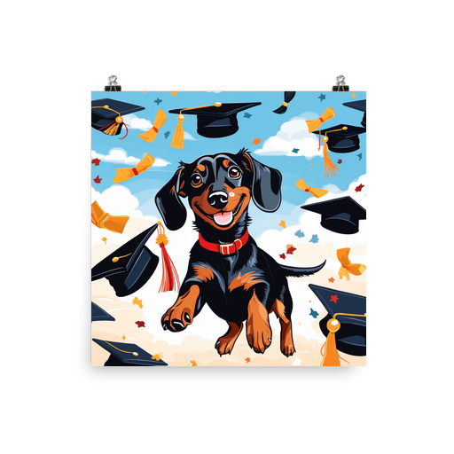 PugMug Custom Black Dachshund Poster