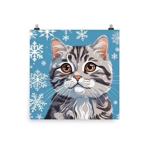 PugMug Custom Tabby Scottish Fold Cat Poster