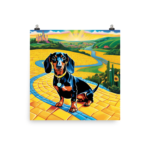 PugMug Custom Black Dachshund Poster