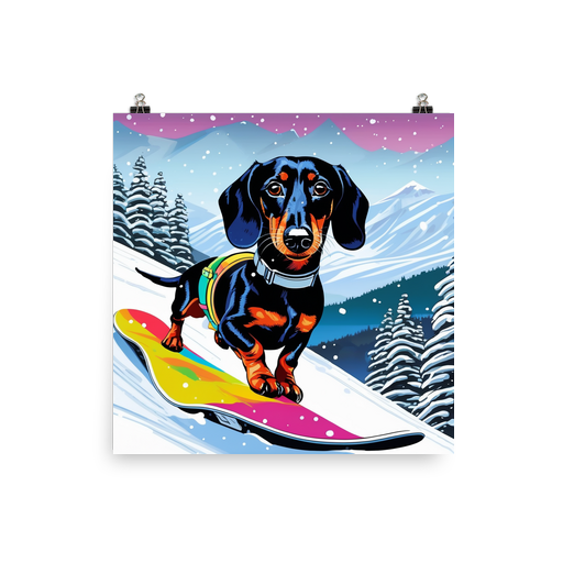 PugMug Custom Black Dachshund Poster