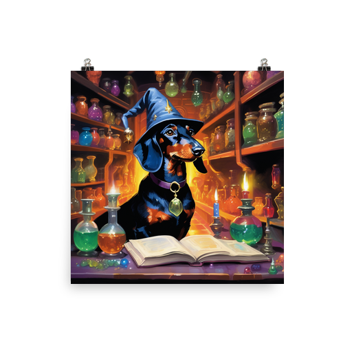 PugMug Custom Black Dachshund Poster