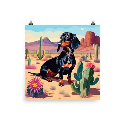 PugMug Custom Black Dachshund Poster