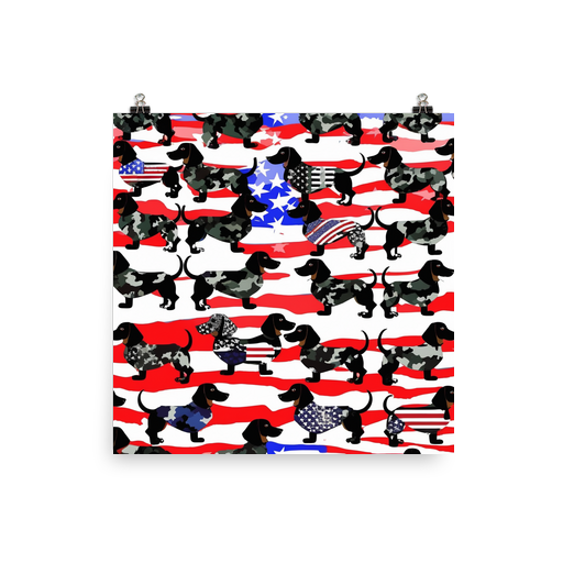 PugMug Custom Black Dachshund Poster