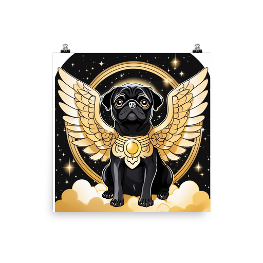 PugMug Custom Black Pug Poster