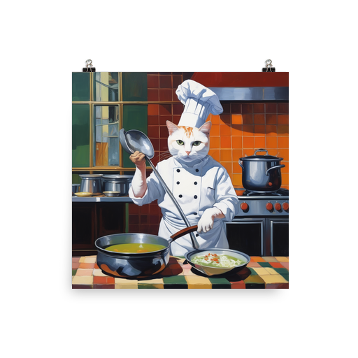 PugMug Custom White Companion Cat Poster