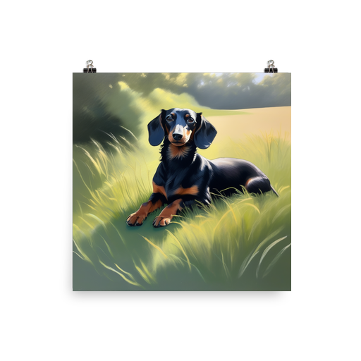 PugMug Custom Black Dachshund Poster