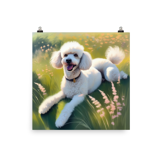PugMug Custom White Poodle Poster