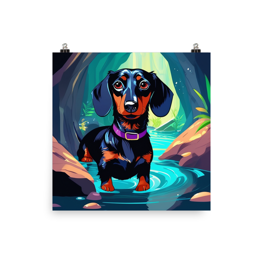 PugMug Custom Black Dachshund Poster