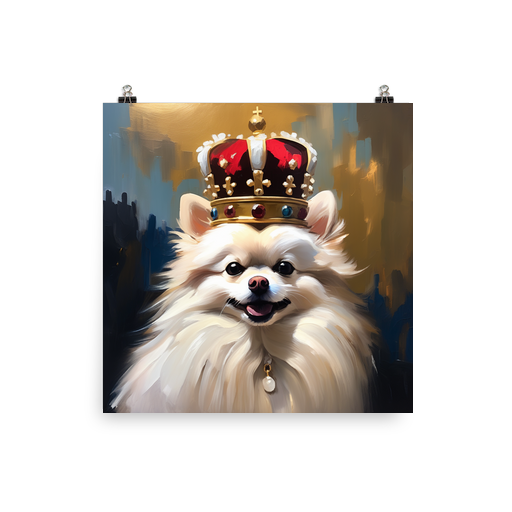 PugMug Custom White Pomeranian Poster