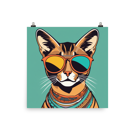 PugMug Custom Tabby Abyssinian Cat Poster
