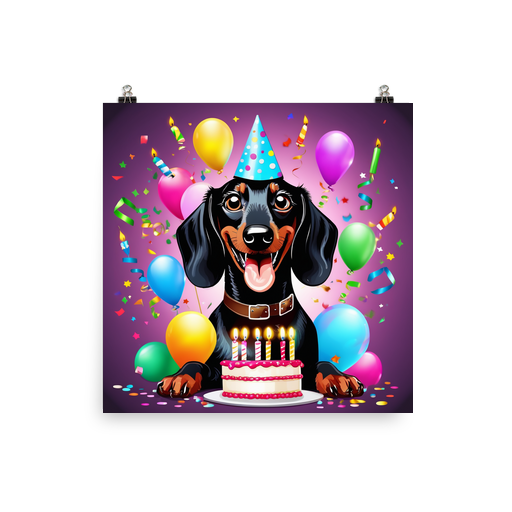 PugMug Custom Black Dachshund Poster