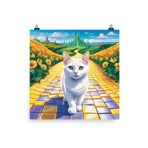 PugMug Custom White Companion Cat Poster