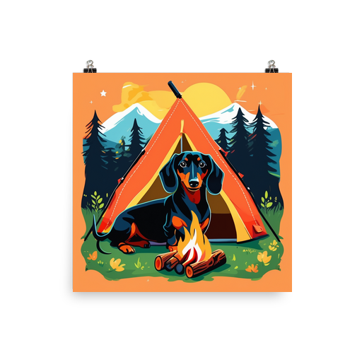 PugMug Custom Black Dachshund Poster