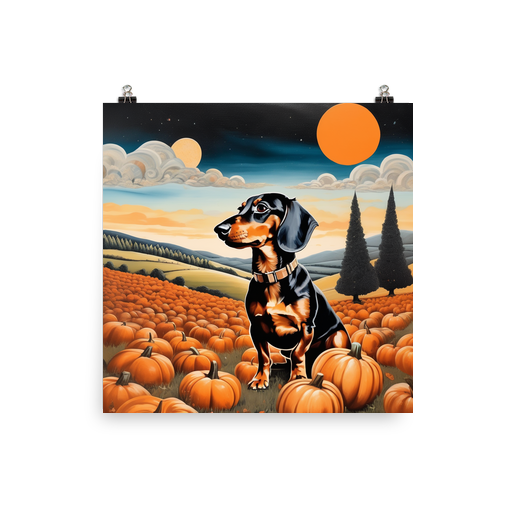 PugMug Custom Tan Dachshund Poster