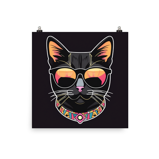 PugMug Custom Black Exotic Cat Poster