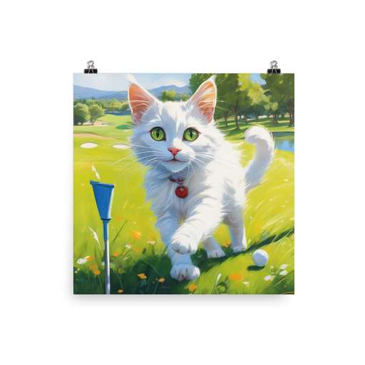 PugMug Custom White Companion Cat Poster