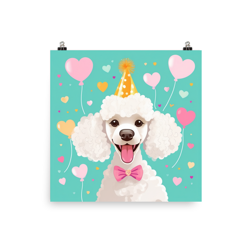 PugMug Custom White Poodle Poster