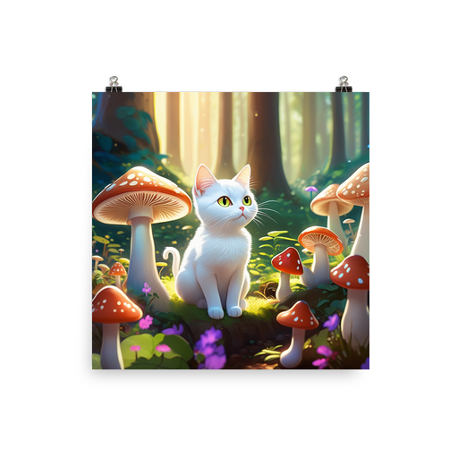 PugMug Custom White Companion Cat Poster