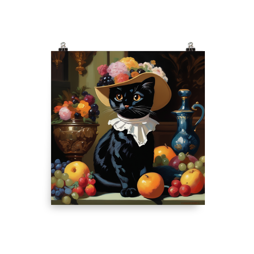 PugMug Custom Black Exotic Cat Poster